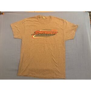 Men's Hanes Southwest Lightning Sprints racing Graphic T-Shirt Size L Gray